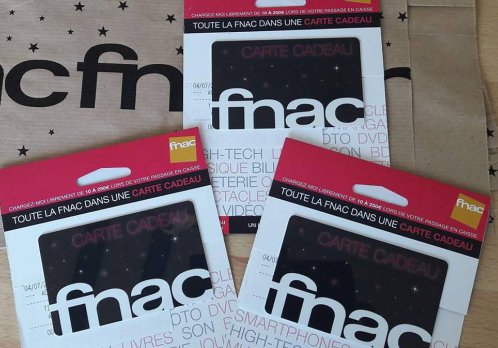 Obtenez des cartes cadeaux FNAC avec des sondages