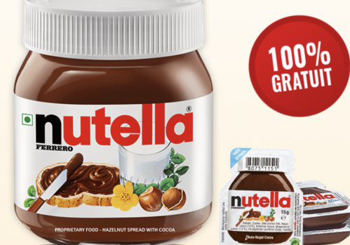 Demandez vos échantillons Nutella